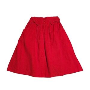 Vintage The Eagles Eye for Children Red Corduroy Skirt Girls Small 7/8 Made USA